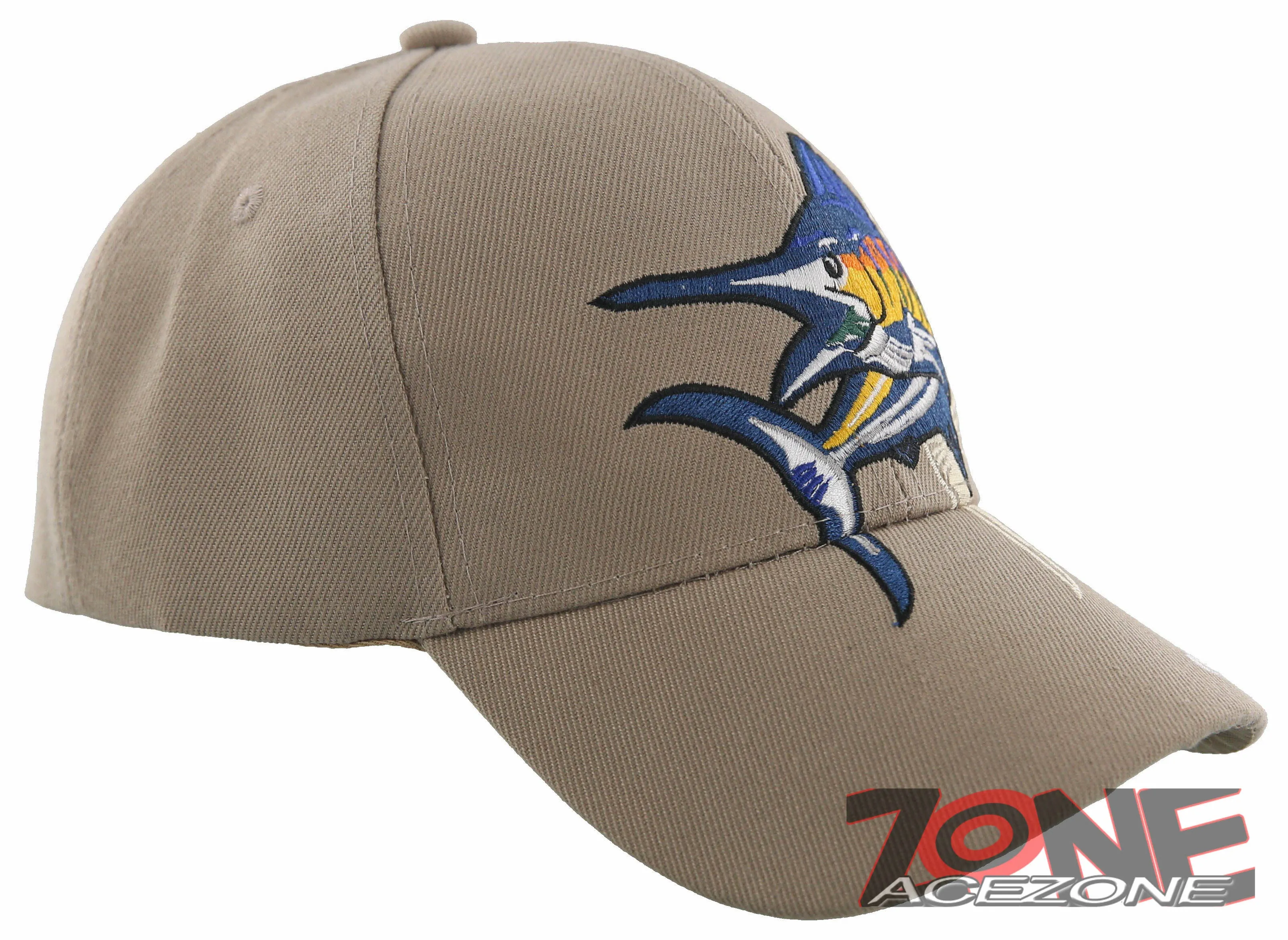 NEW! OUTDOOR SPORTS SWORDFISH FISHING MARINE BALL CAP HAT TAN