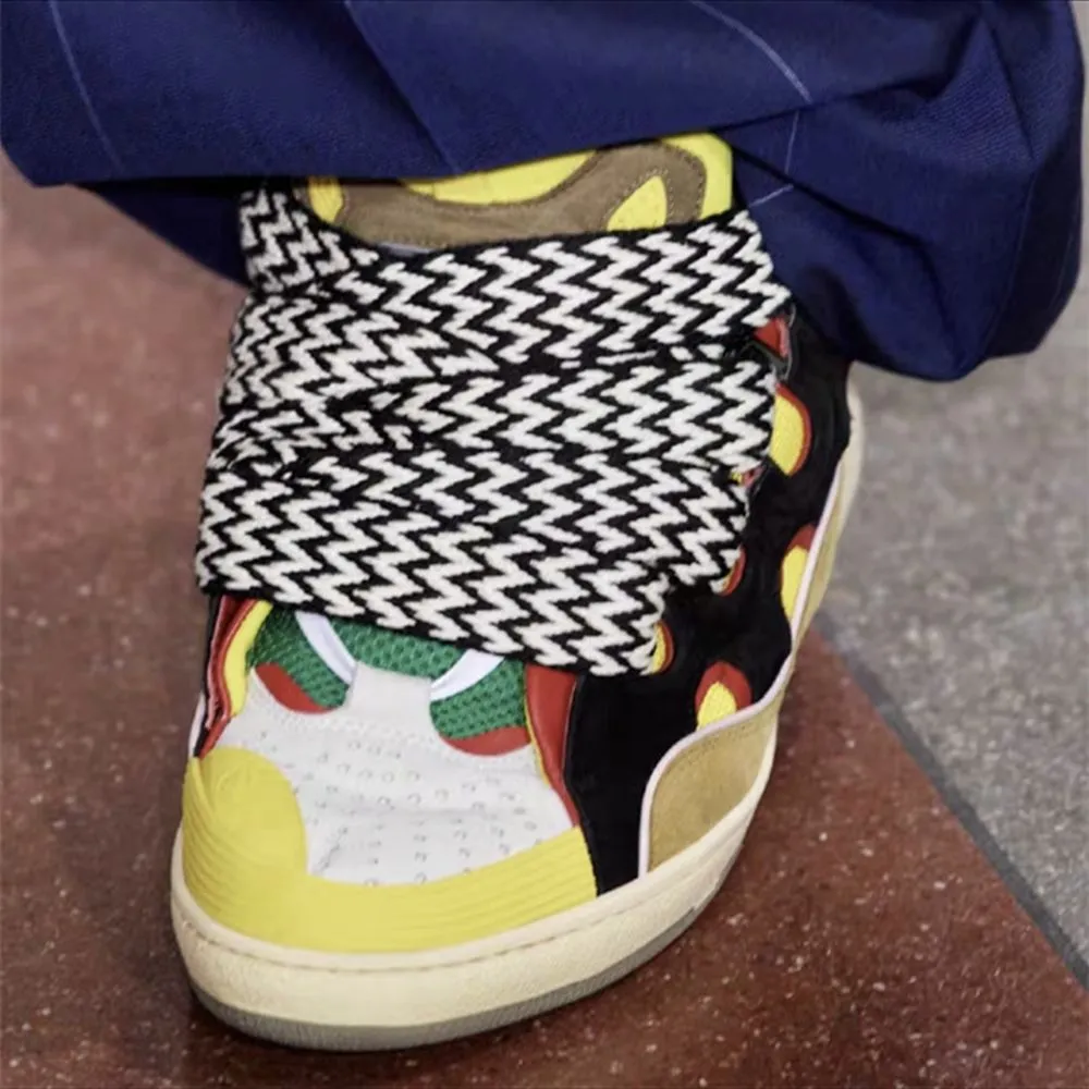 New Thick Bottom Mixed Color Casual Sneakers Women Shoes