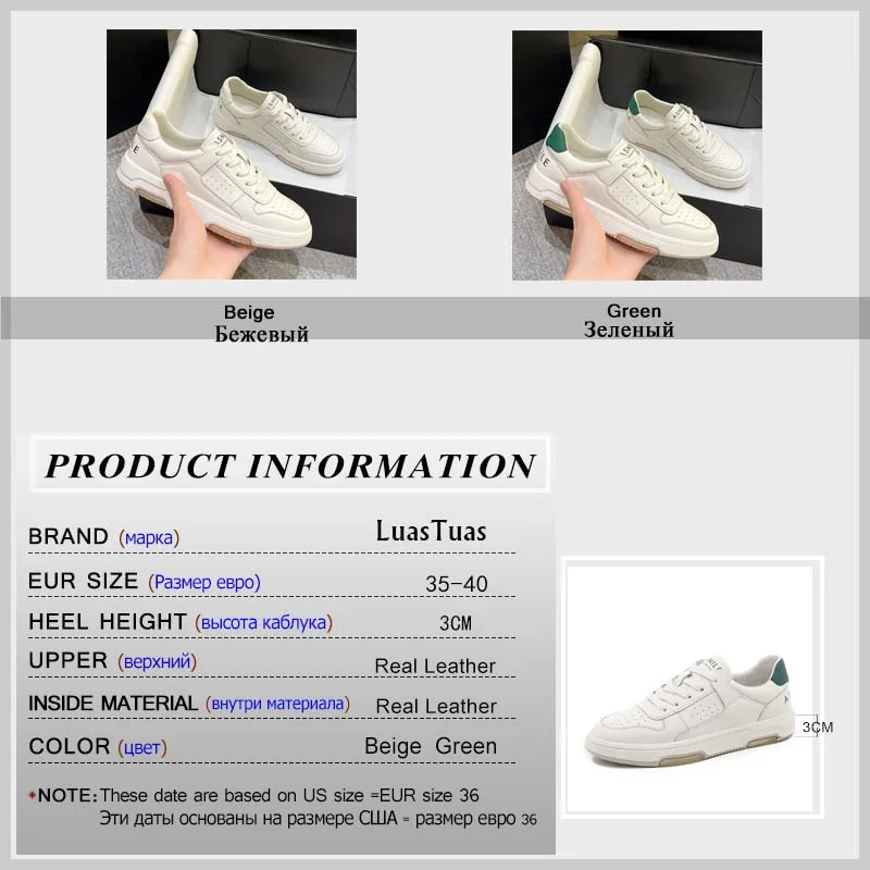 New Women Sneakers Real Leather Mixed Color Shoes