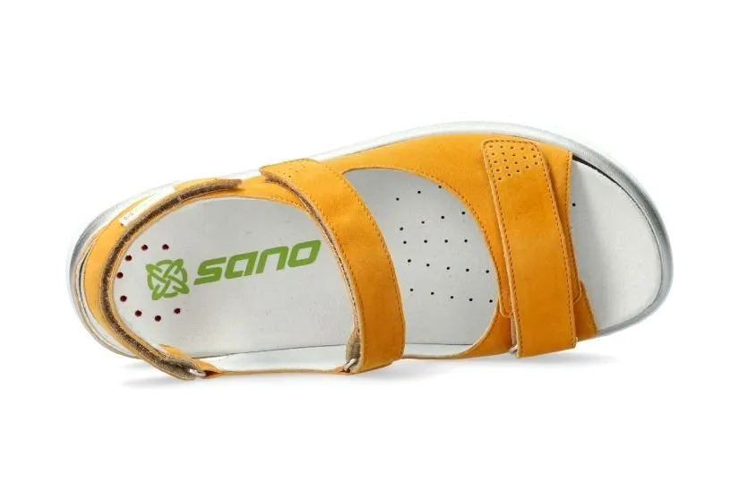 'Norine' women's rolling sandal walking wide fit (H) sandal - orange