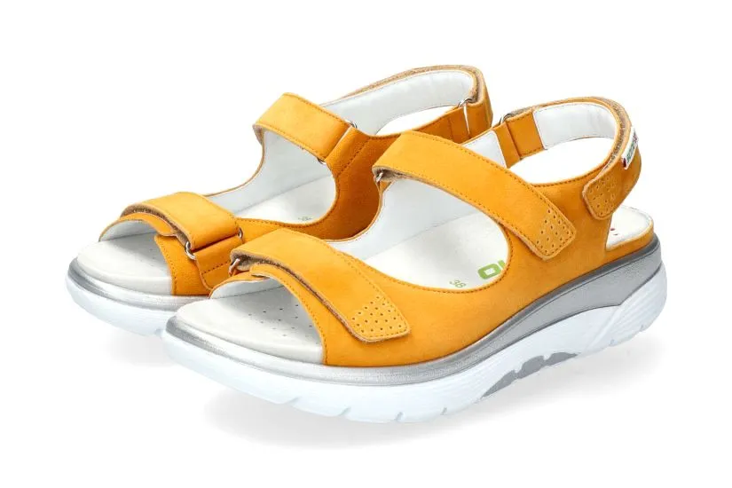 'Norine' women's rolling sandal walking wide fit (H) sandal - orange