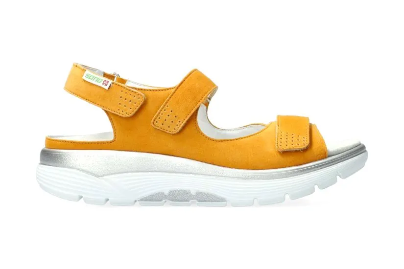 'Norine' women's rolling sandal walking wide fit (H) sandal - orange