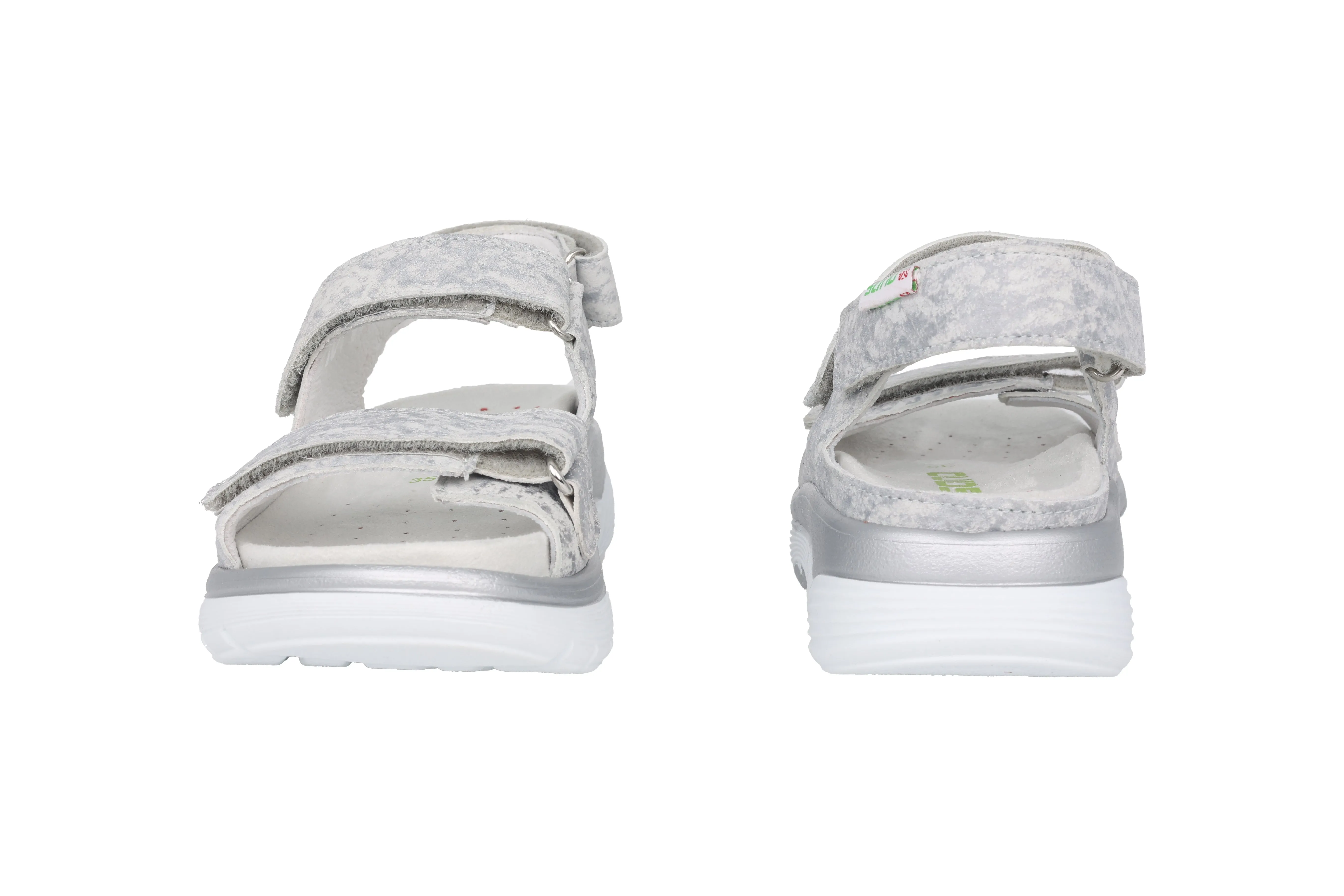 'Norine' women's rolling wide fit (H) sandal - Grey mix