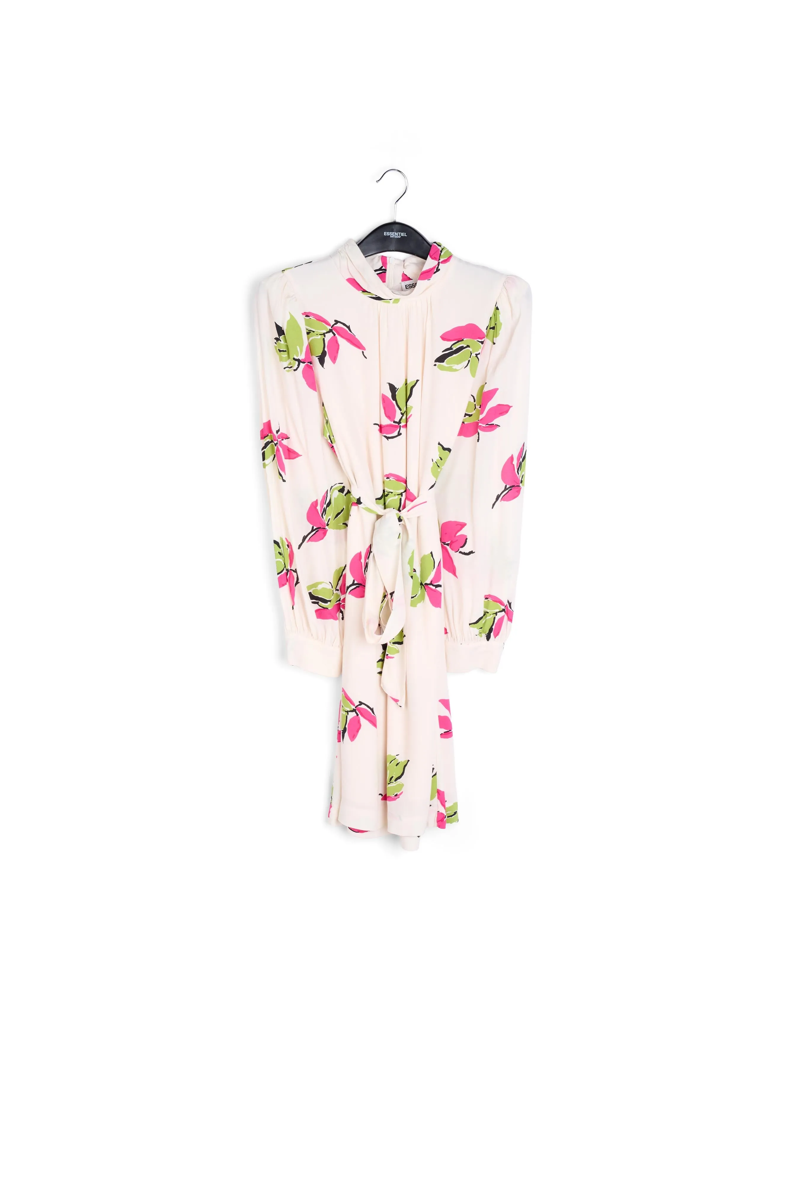 Off-white floral-printed mini dress