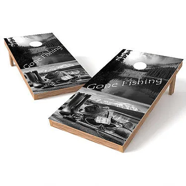 Official Size 2x4 Fly Gone Fishing Cornhole Game