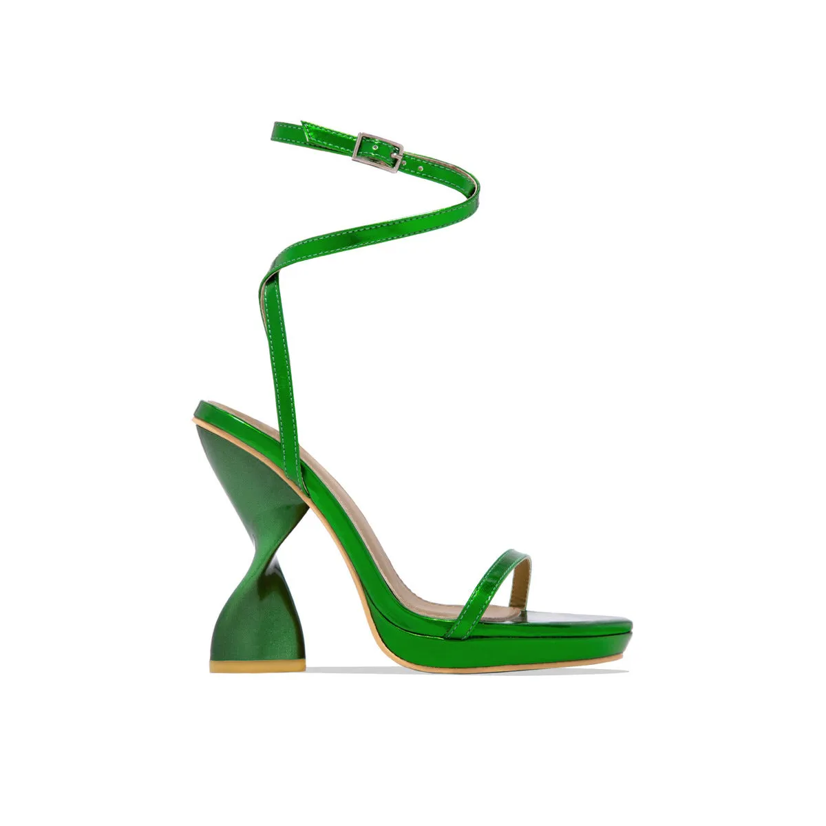 Open Toe Pyramid Twist Heels