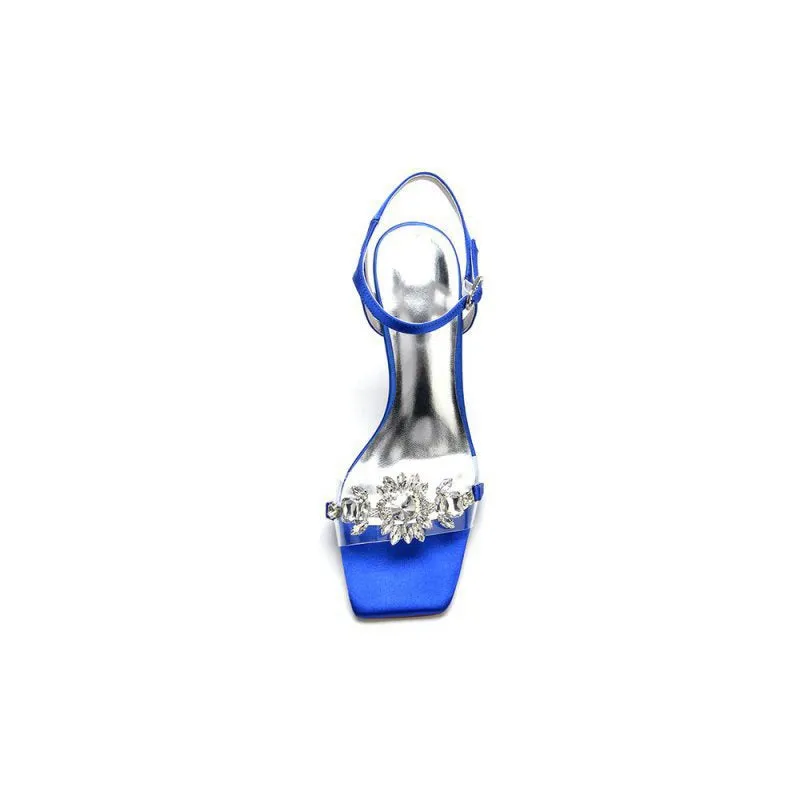 Open Toe Sandals with Rhinestone