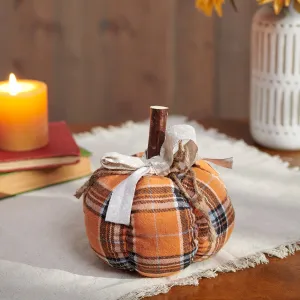 Orange Plaid Pumpkin