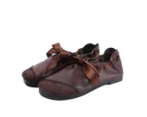 Original leather women's shoes suede leather retro comfortable soft sole shoes flat color matching casual shoes