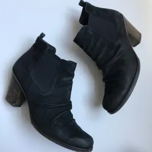 Paul Green Black Booties Slouchy Toe US Size 10