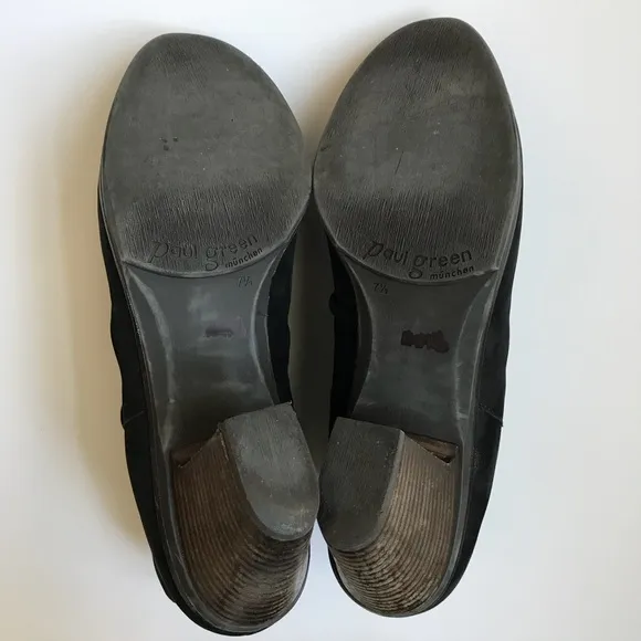Paul Green Black Booties Slouchy Toe US Size 10