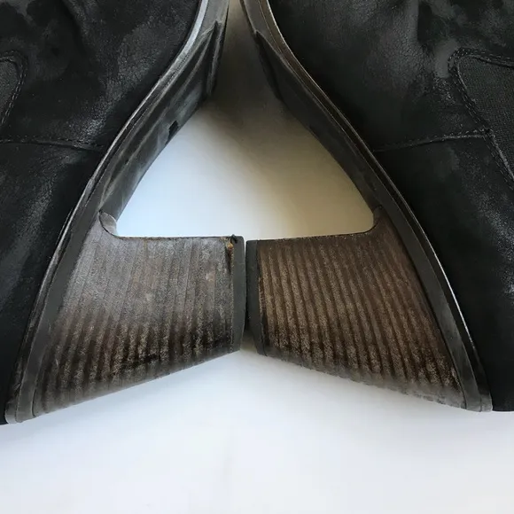 Paul Green Black Booties Slouchy Toe US Size 10