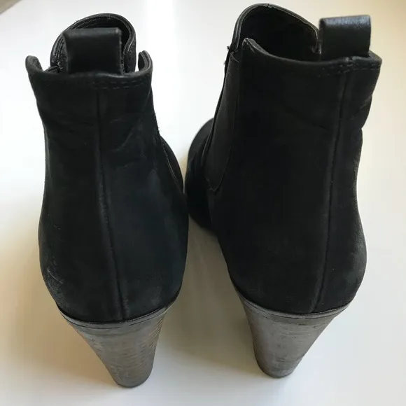Paul Green Black Booties Slouchy Toe US Size 10