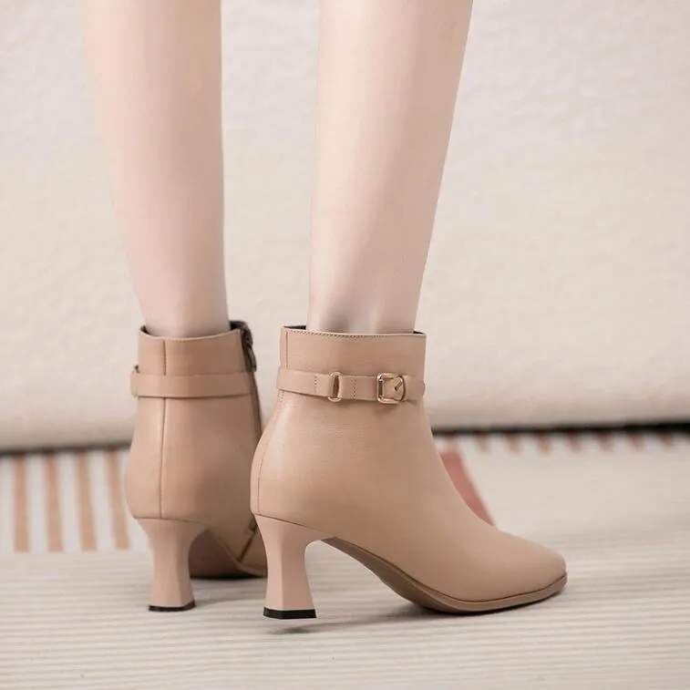 Petite Pointy Heeled Ankle Boots DS90