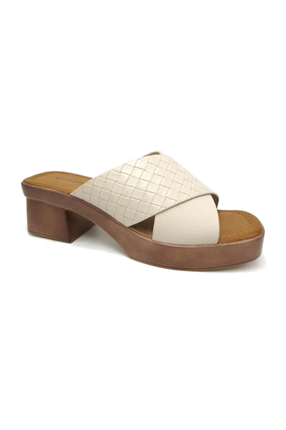 Pierre Dumas Leia XBrand Slide Heels for Women in Ivory | 25619-175 IVORY