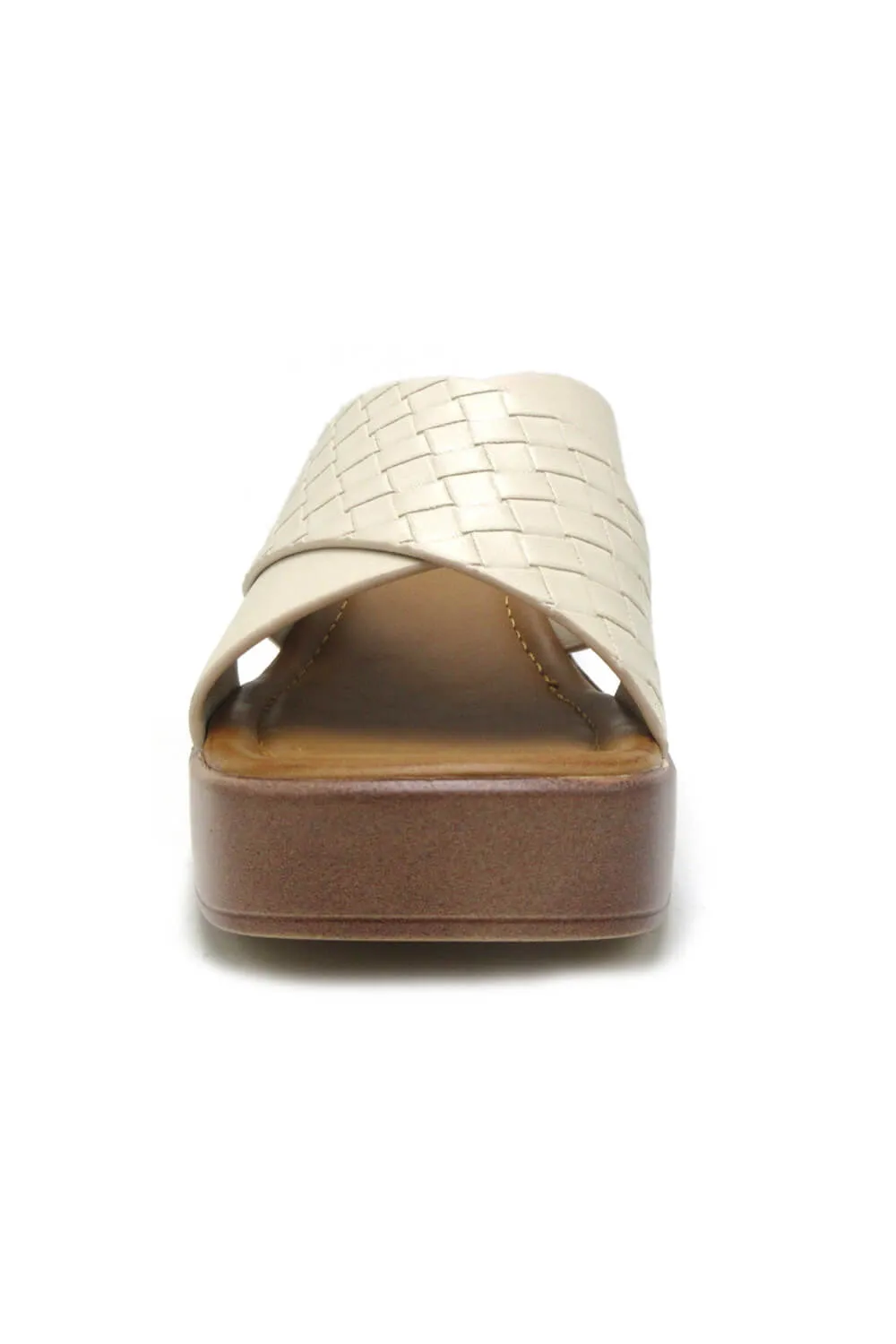 Pierre Dumas Leia XBrand Slide Heels for Women in Ivory | 25619-175 IVORY