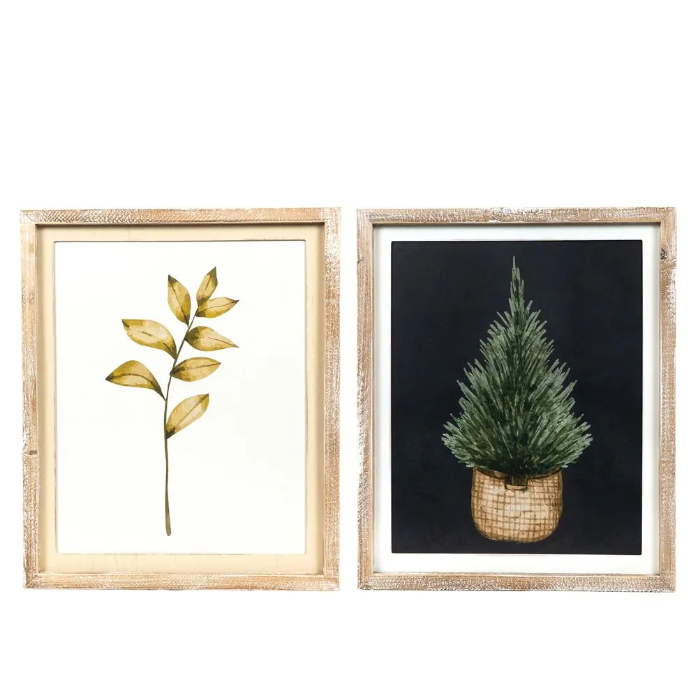 Pine Tree/Leaves reversible Art