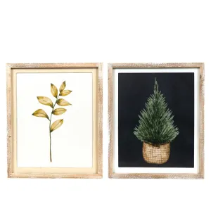 Pine Tree/Leaves reversible Art