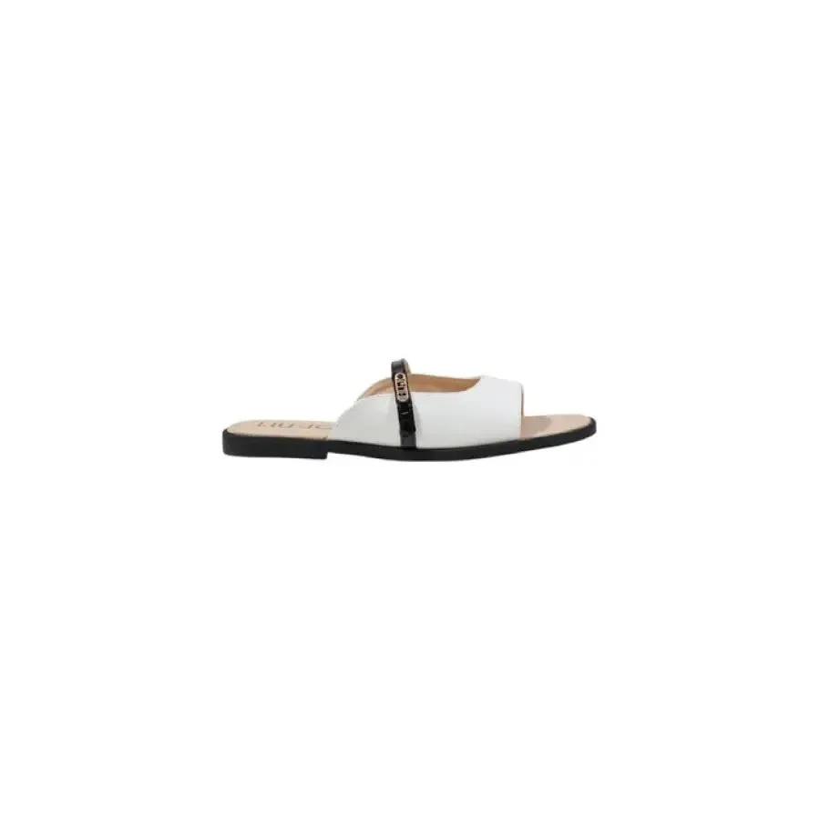 Pink Leather Slide Sandal with Studded Strap