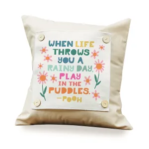 Play In The Puddles Square Pillow Swap