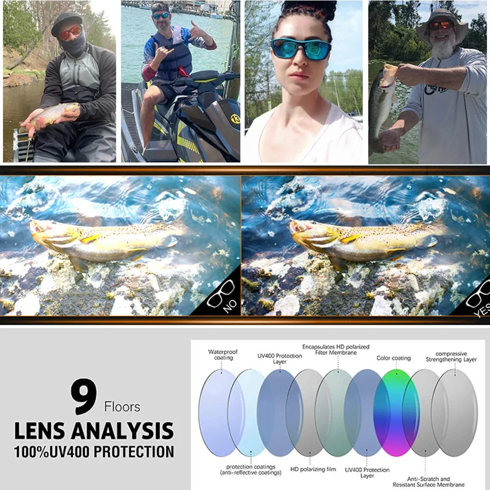 Polarized UV400 Sunglasses Unisex Outdoor Sport Fishing Driving Eyewear