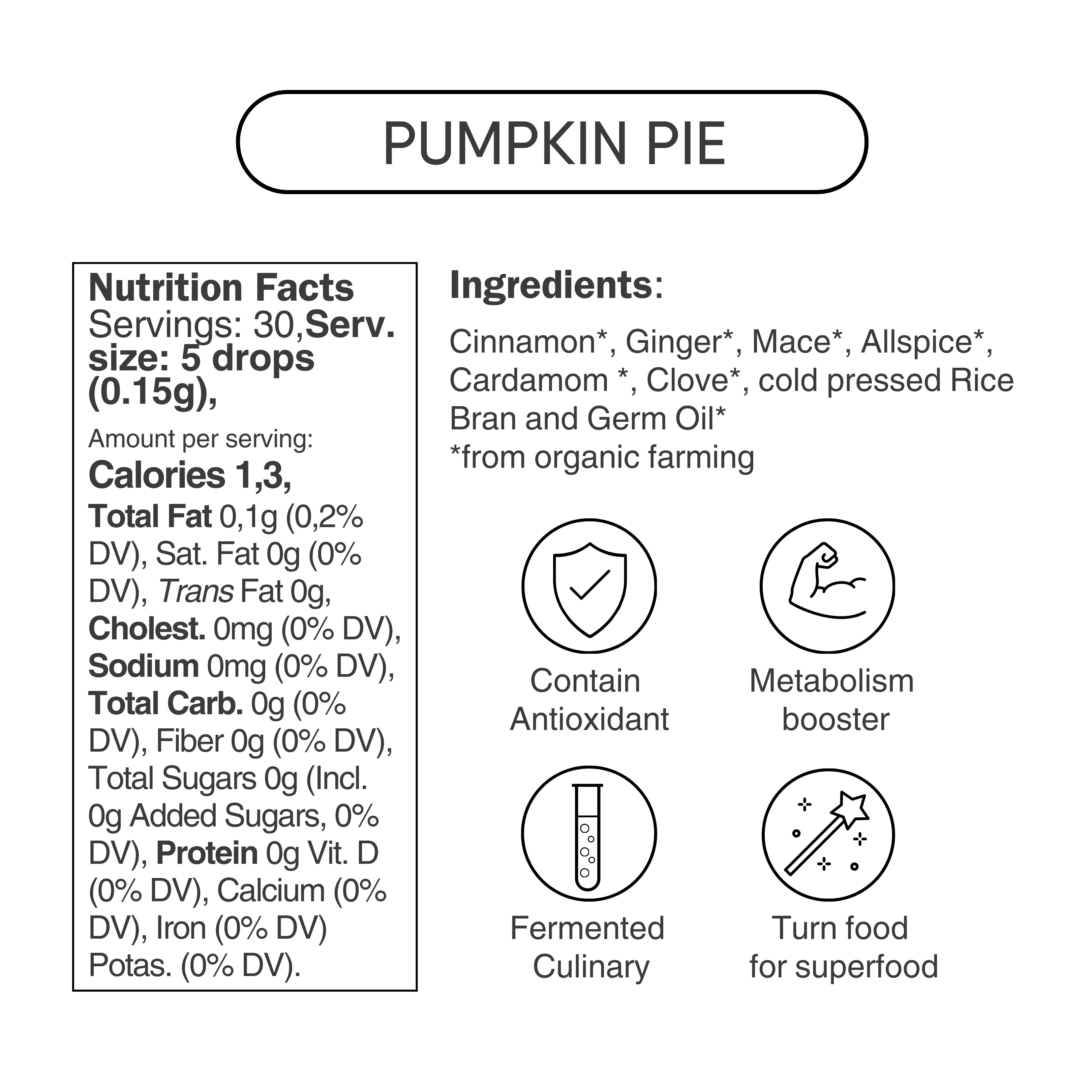 Pumpkin pie Liquid Fermented Antioxidant