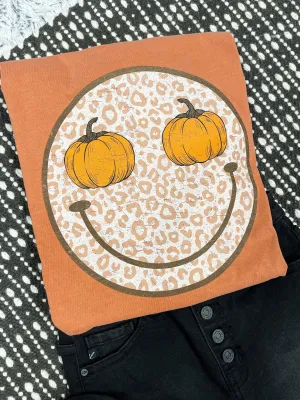 Pumpkin Smile Face Orange Graphic Tee