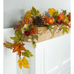 Pumpkins and Pine Cones Fall Garland