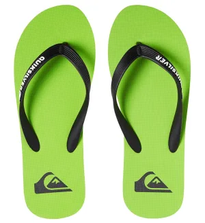 Quiksilver Molokai Flip Flops  - Black/Green/Black