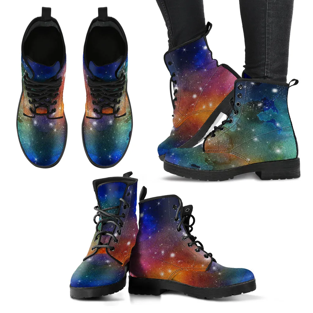 Rainbow Galaxy Vegan Boots (Mens Womens)