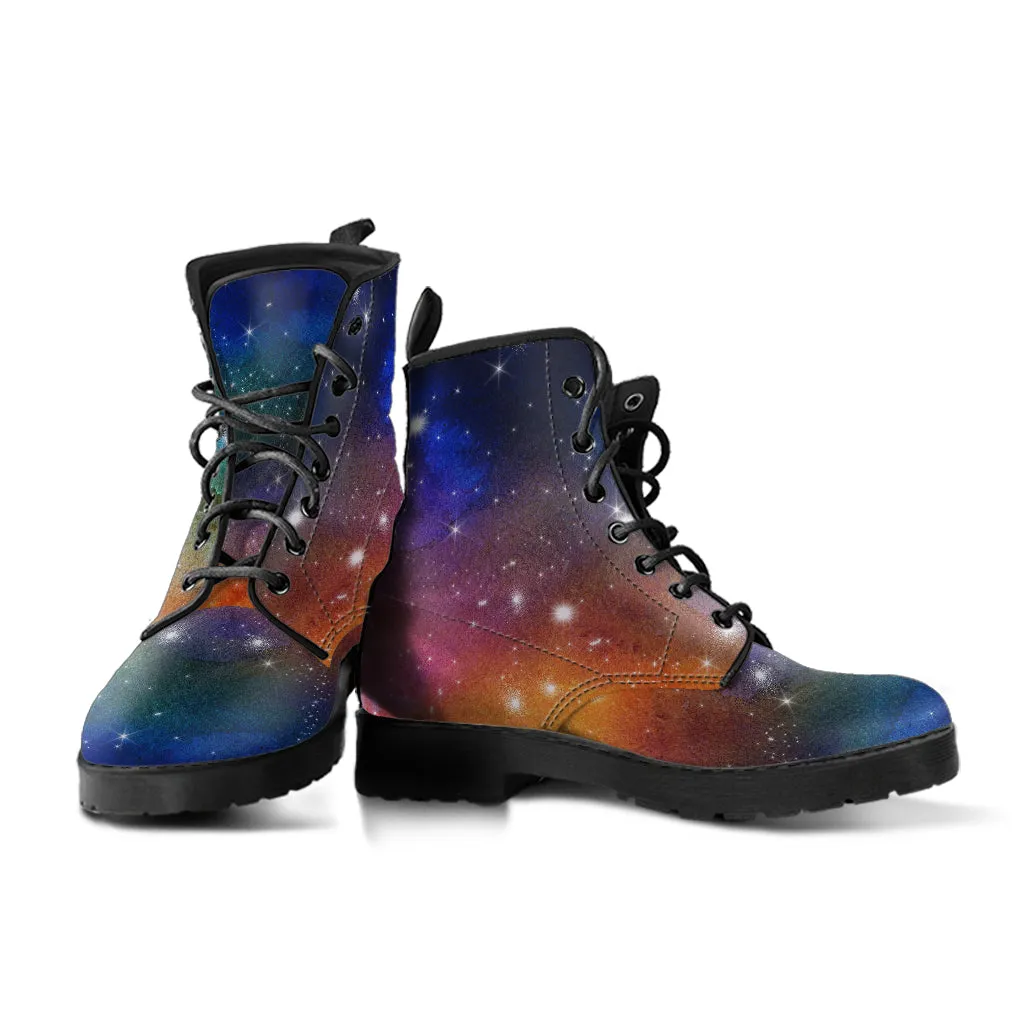 Rainbow Galaxy Vegan Boots (Mens Womens)