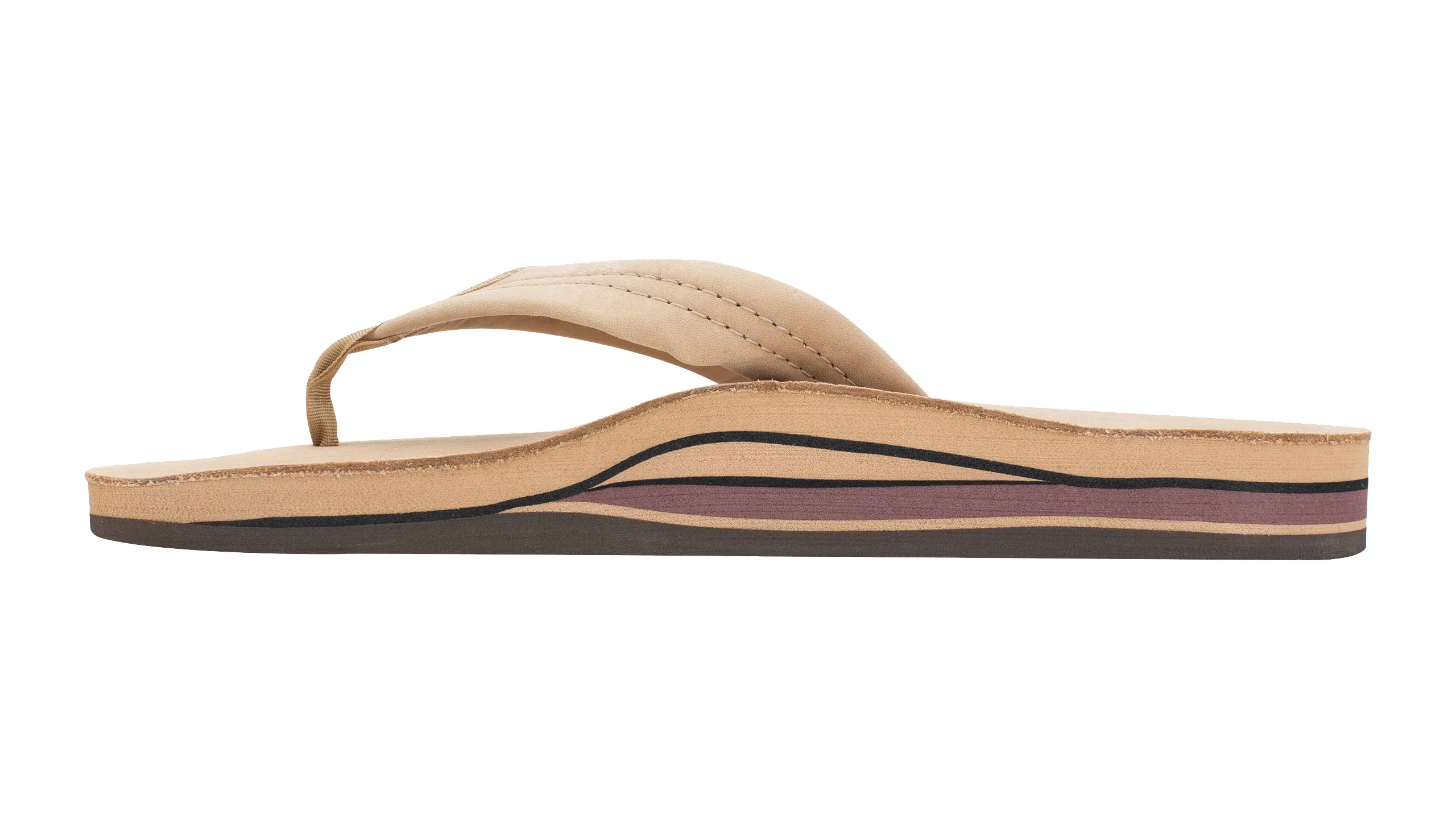 Rainbow M Sierra Brown Double Layer Sandals