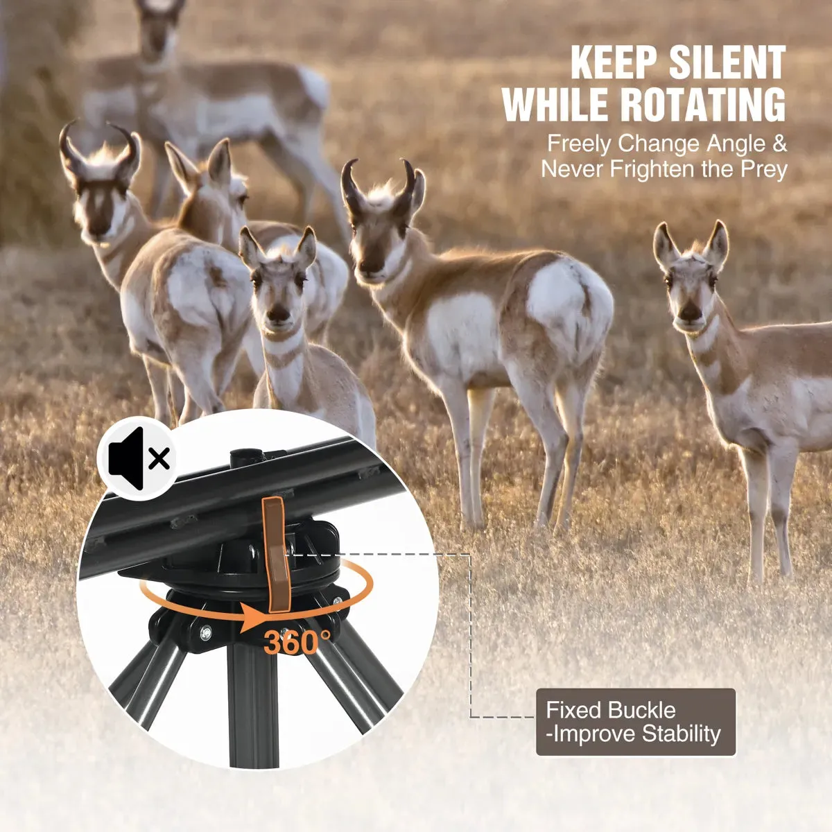 REDCAMP 360 Degree Swivel Hunting Chair for Blinds