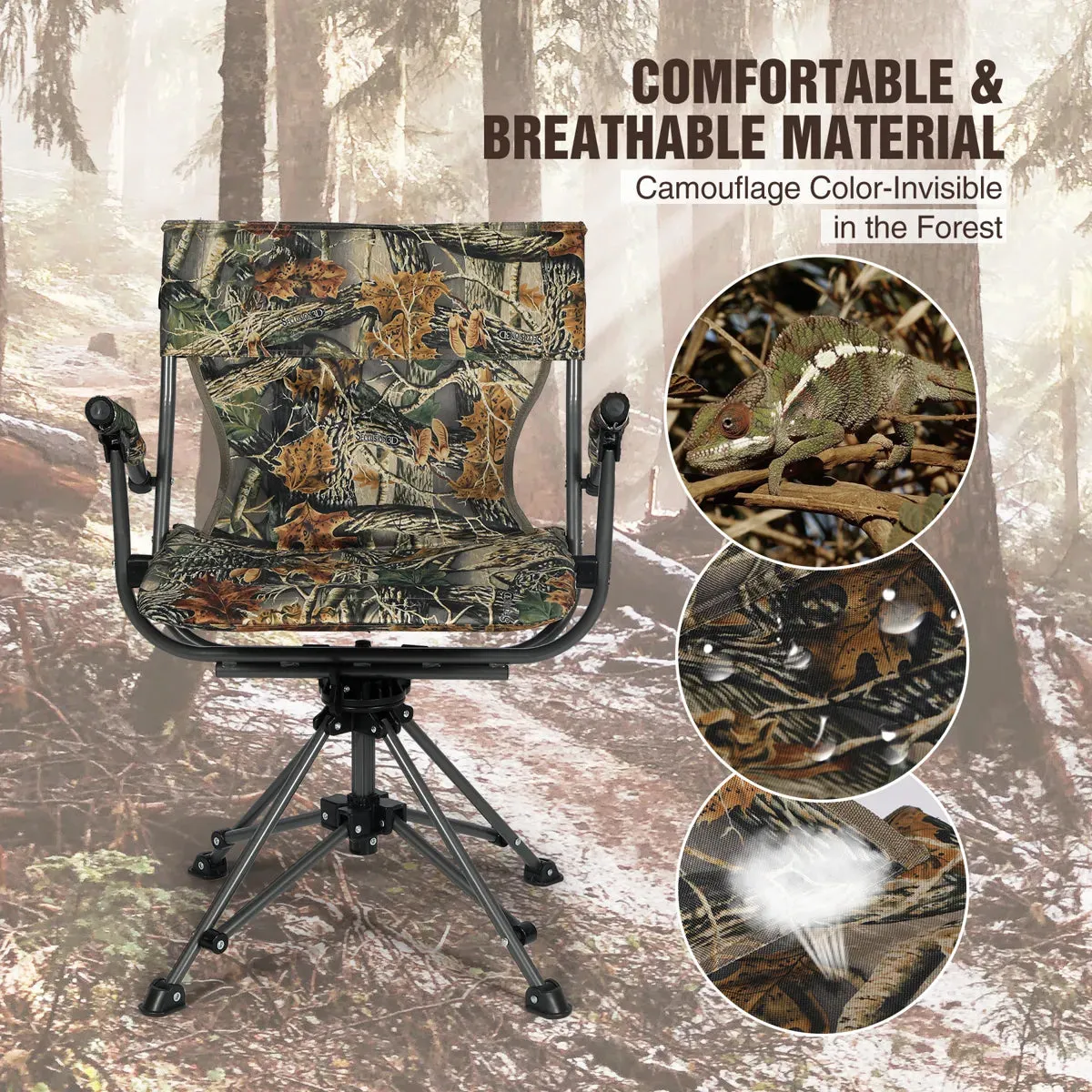 REDCAMP 360 Degree Swivel Hunting Chair for Blinds