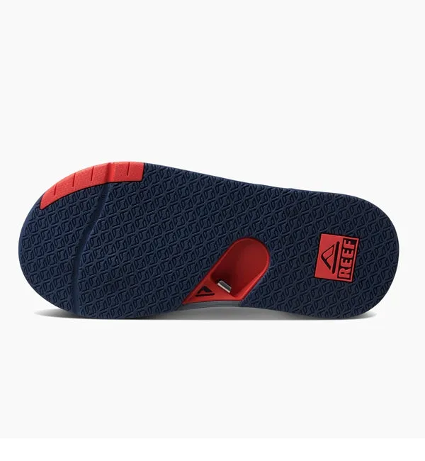 Reef Fanning Low Flip Flops  - Grey/Black/Red