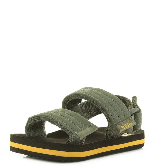 Reef Little Ahi Convertible Sandals  - Brown/Olive