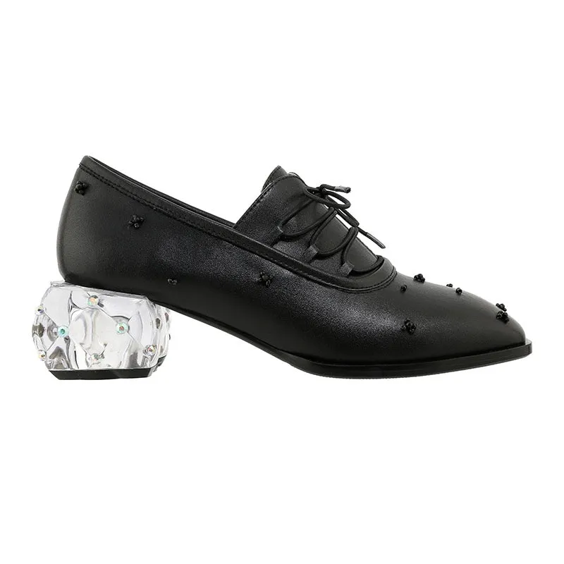Retro String Bead Loafers woman 2021