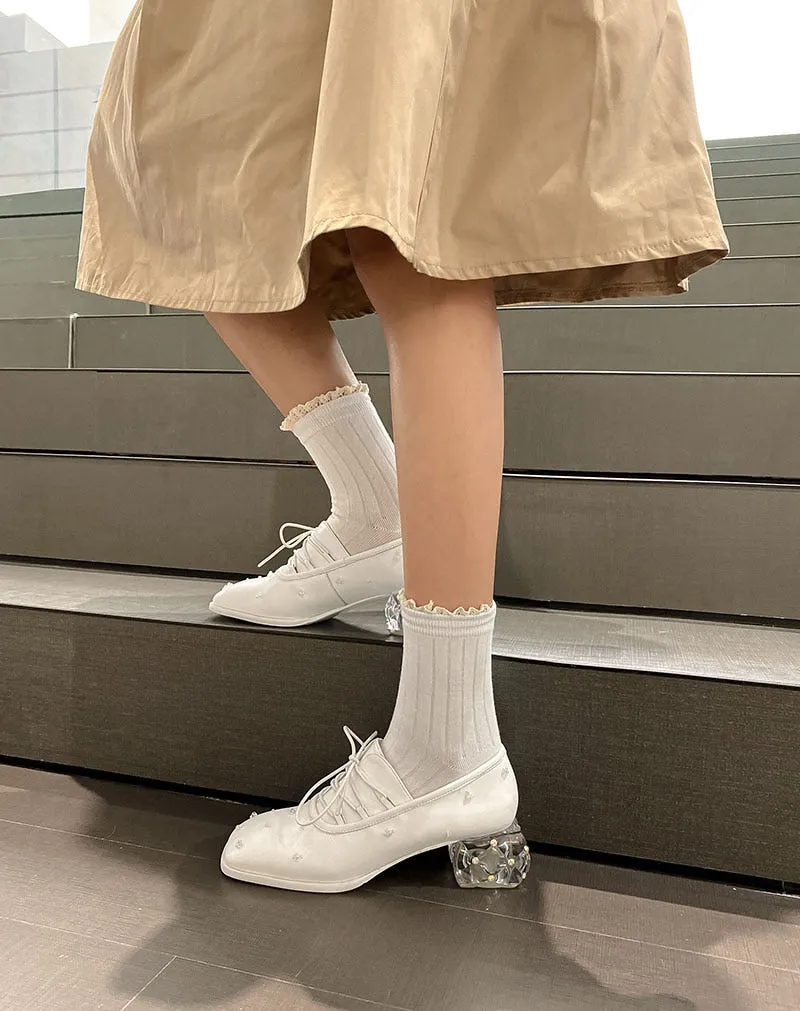 Retro String Bead Loafers woman 2021