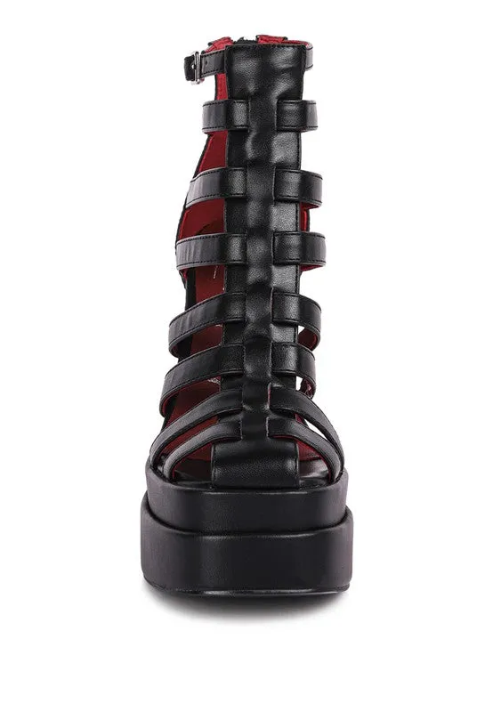 Rielle High Platform Cage Bootie Sandal