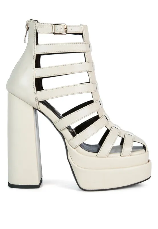 Rielle High Platform Cage Bootie Sandal