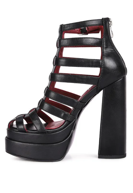 Rielle High Platform Cage Bootie Sandal