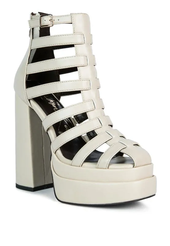 Rielle High Platform Cage Bootie Sandal