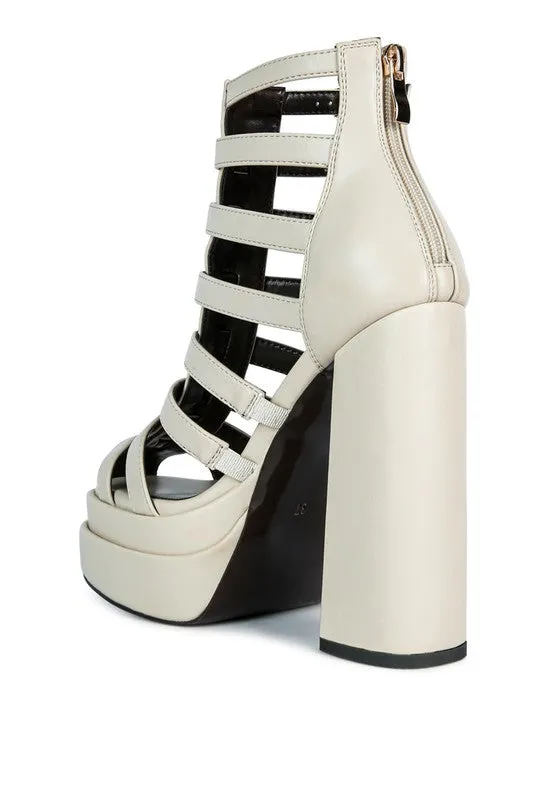 Rielle High Platform Cage Bootie Sandal