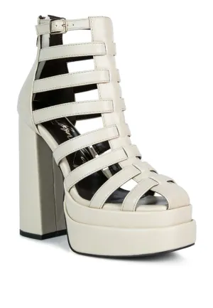 Rielle High Platform Cage Bootie Sandal