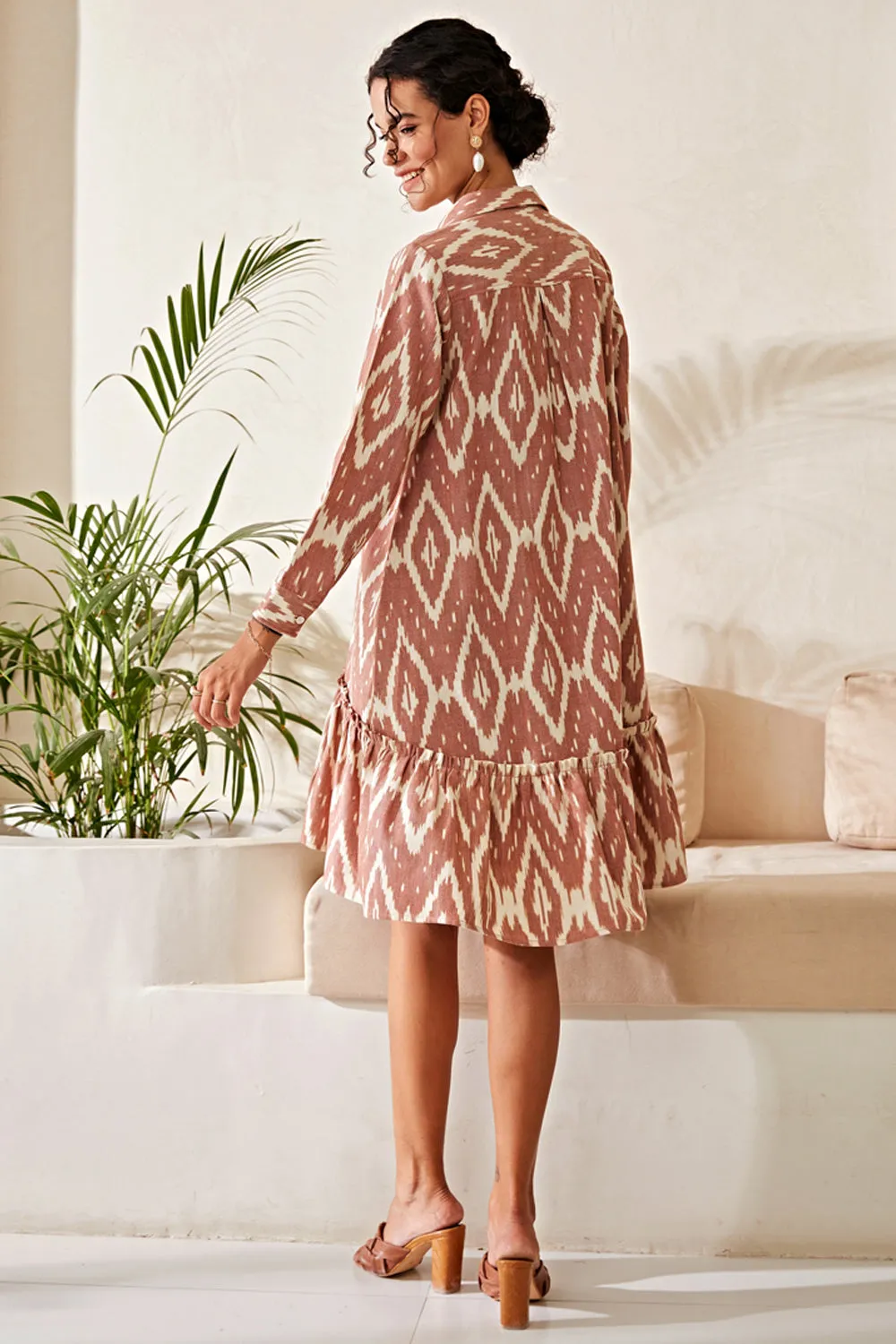 Rise and Fall Ikat Dress