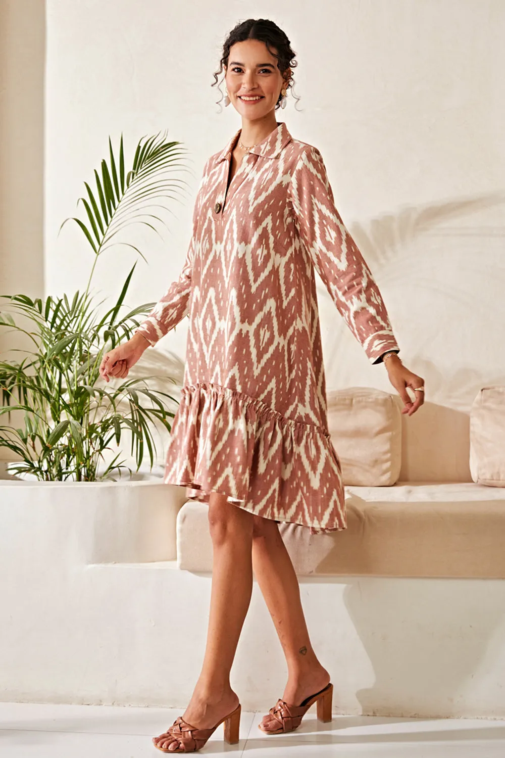Rise and Fall Ikat Dress