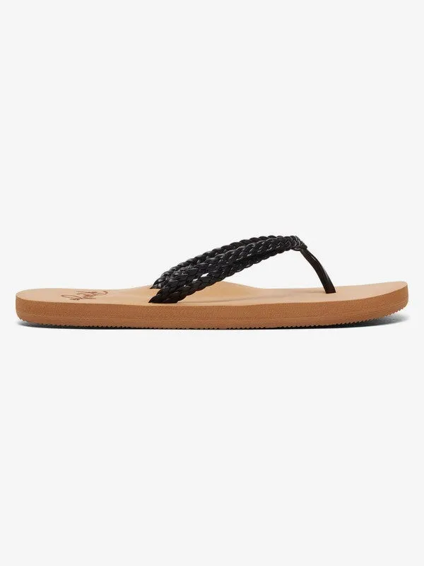 Roxy Girls Costas Flip-Flops - Black