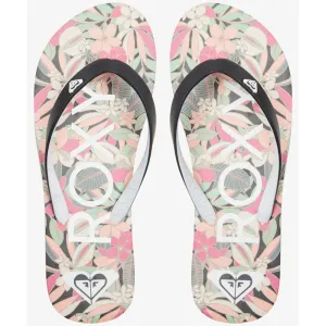 Roxy Tahiti VII Flip Flops - Black/Pink/Soft Lime