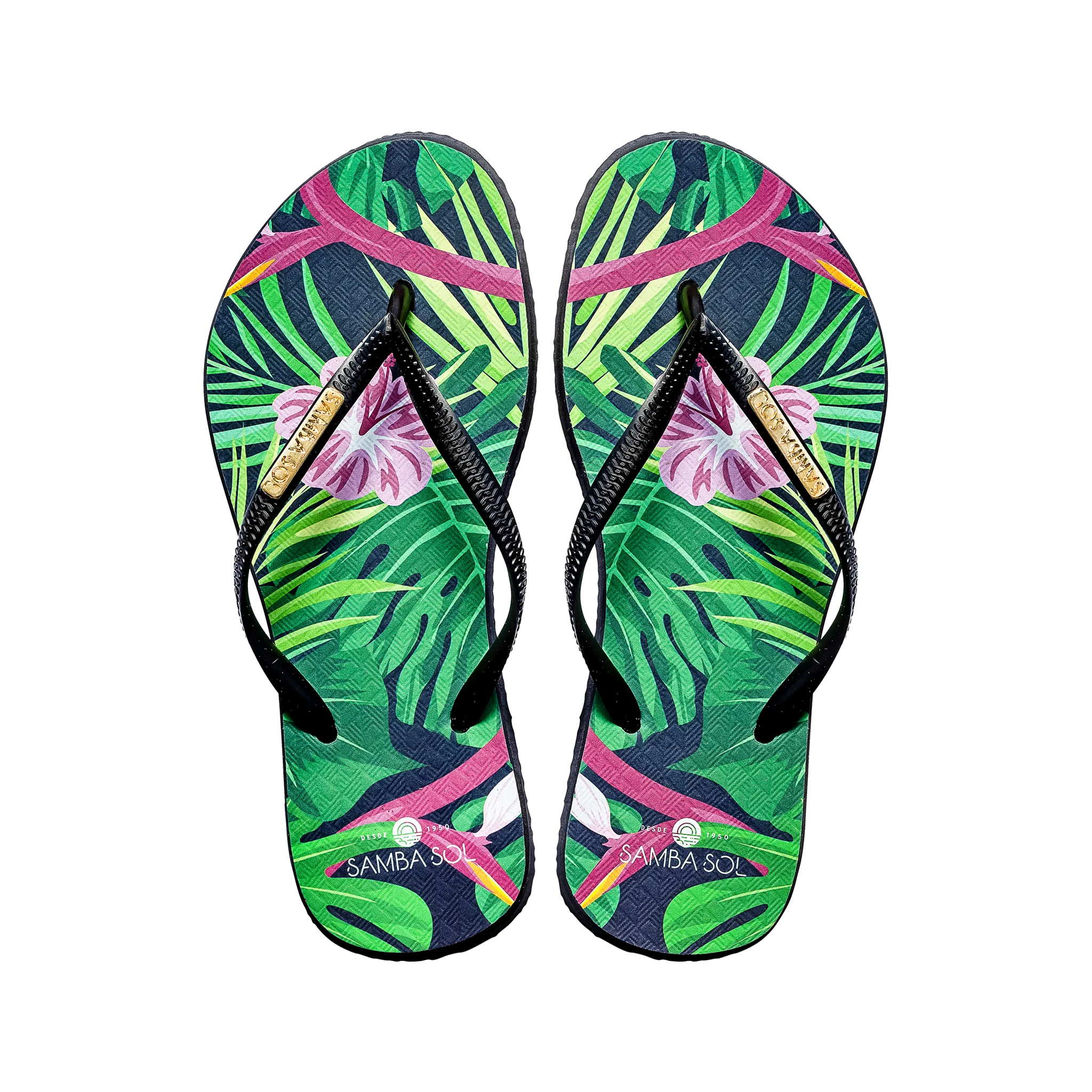 Samba Sol Women’s Fashion Collection Flip Flops - Tropical