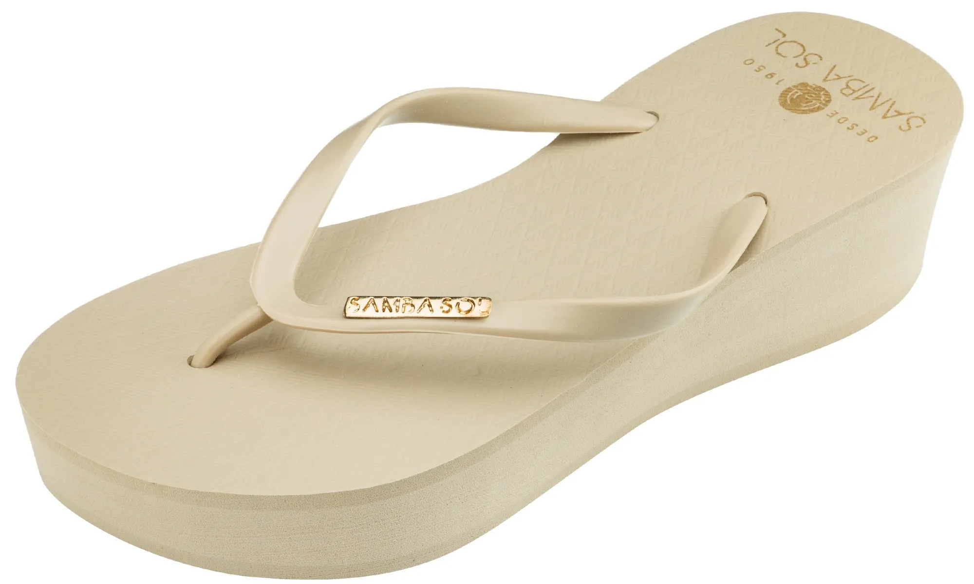 Samba Sol Women’s Wedge Collection Flip Flops - Sand